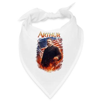 Arthur Patriotischer Feuersturm - Bandana - Weiß - Vorne