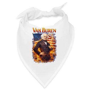 Van Buren Feuersturm Porträt - Bandana - Weiß - Vorne