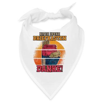 Briefträger BITTE LEERE BRIEFKASTEN DANKE! LUSTIG - Bandana - Weiß - Vorne
