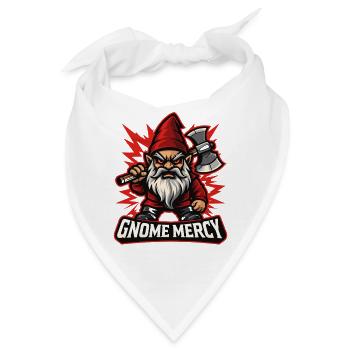 Böser Gnom, Dunkler Gnom, Goth-gnom, Lustiger Gnom - Bandana - Weiß - Vorne