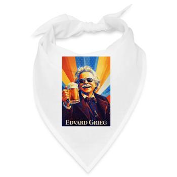 Retro Komponist mit Bierglas - Bandana - Weiß - Vorne