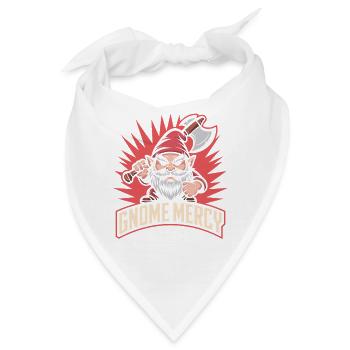 Böser Gnom, Dunkler Gnom, Goth-gnom, Lustiger Gnom - Bandana - Weiß - Vorne