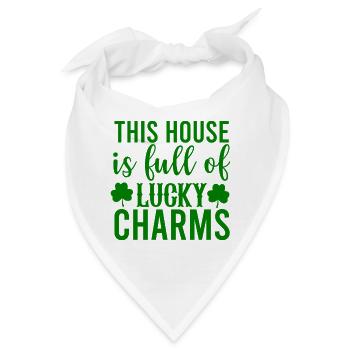 This House Is Full Of Lucky Charms - Bandana - Weiß - Vorne