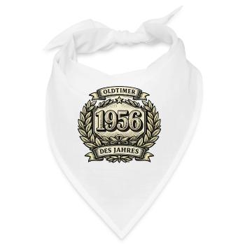 Oldtimer 1956 des Jahres | Vintage Geburtstag Shir - Bandana - Weiß - Vorne