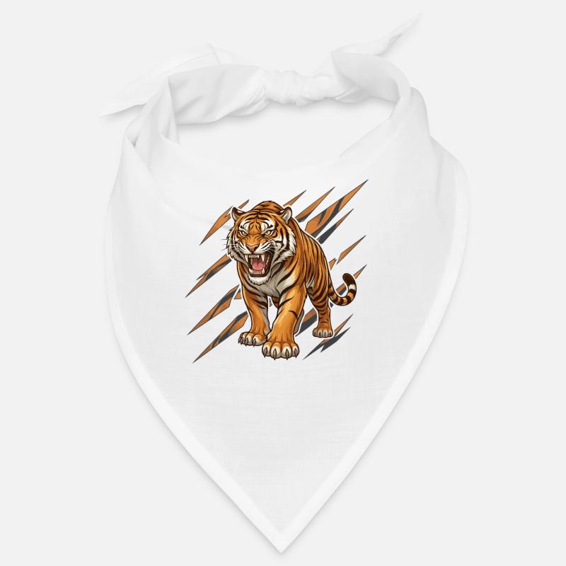 Wild tiger in scratch pattern Bandana