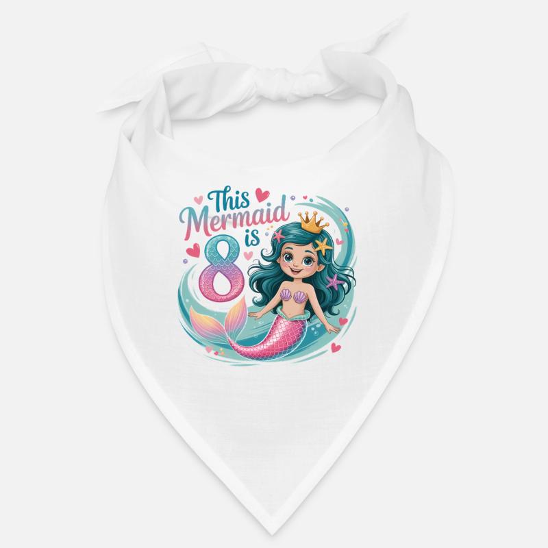 Mermaid 8th Birthday 8 Years Bandana