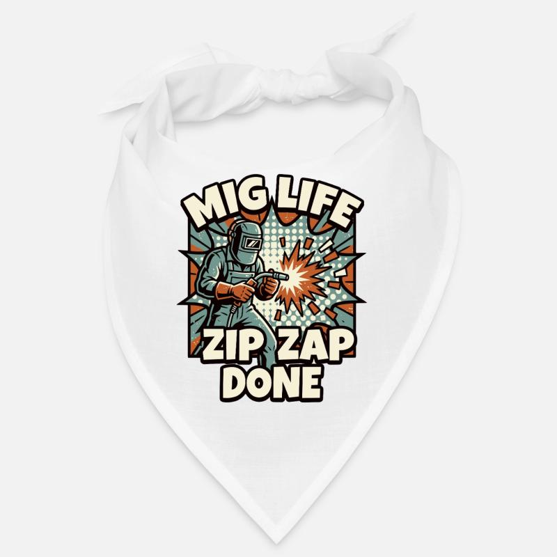 WELD MODE ZIP ZAP DONE Spruch Bandana
