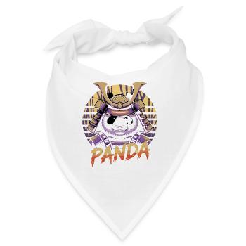 Kriegerischer Panda Samurai Illustration - Bandana - Weiß - Vorne