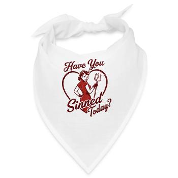 Teufel Humor Shirt für Provokation Fans - Bandana - Weiß - Vorne