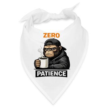 Zero Patience Monkey Streetwear - Bandana - Weiß - Vorne