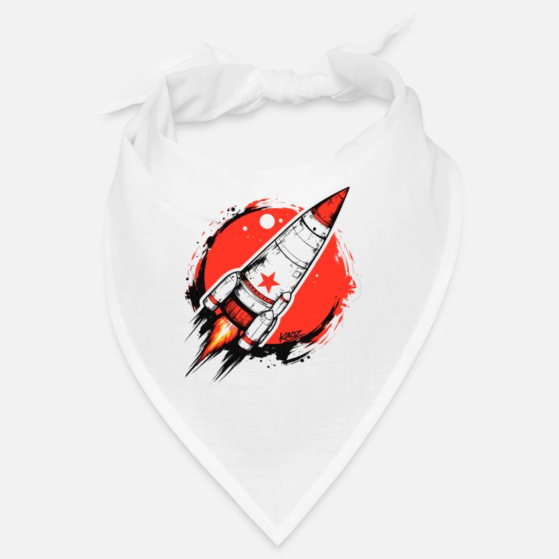 Crimson Rocket Splash Artwork Bandana