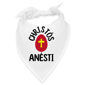Christos Anesti Griechisches Osterei Orthodoxes Ostern - Bandana - Weiß - Vorne