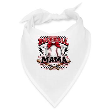 Baseball Mama Spieltag-Mama-Shirt - Bandana - Weiß - Vorne