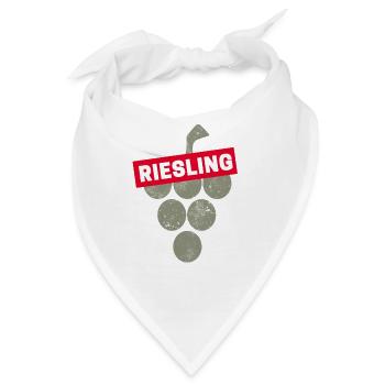 Riesling Rebe Vintage Weintrinker und Winzer Wein - Bandana - Weiß - Vorne