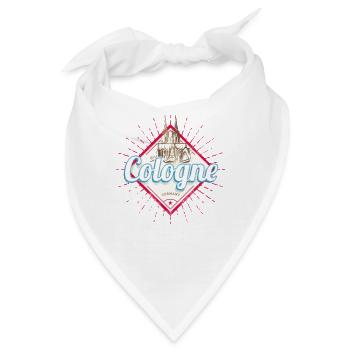 Köln City Deutschland Retro Dom Vintage Souvenir - Bandana - Weiß - Vorne