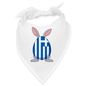 Kleiner Tsourekaki-griechischer Oster-Pascha-Hase - Bandana - Weiß - Vorne