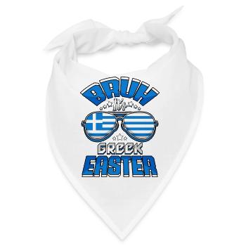 Orthodoxes Ostern Bruh Es ist griechisches Ostern - Bandana - Weiß - Vorne