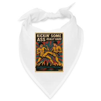Kickin' Hard Retro City Brawl Poster Karate - Bandana - Weiß - Vorne
