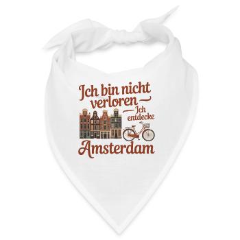  Ich Bin Nicht Verloren Ich Entdecke Amsterdam - Bandana - Weiß - Vorne