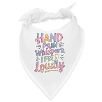 Hand Therapist Hand Pain Whispers Physiotherapist - Bandana - Weiß - Vorne