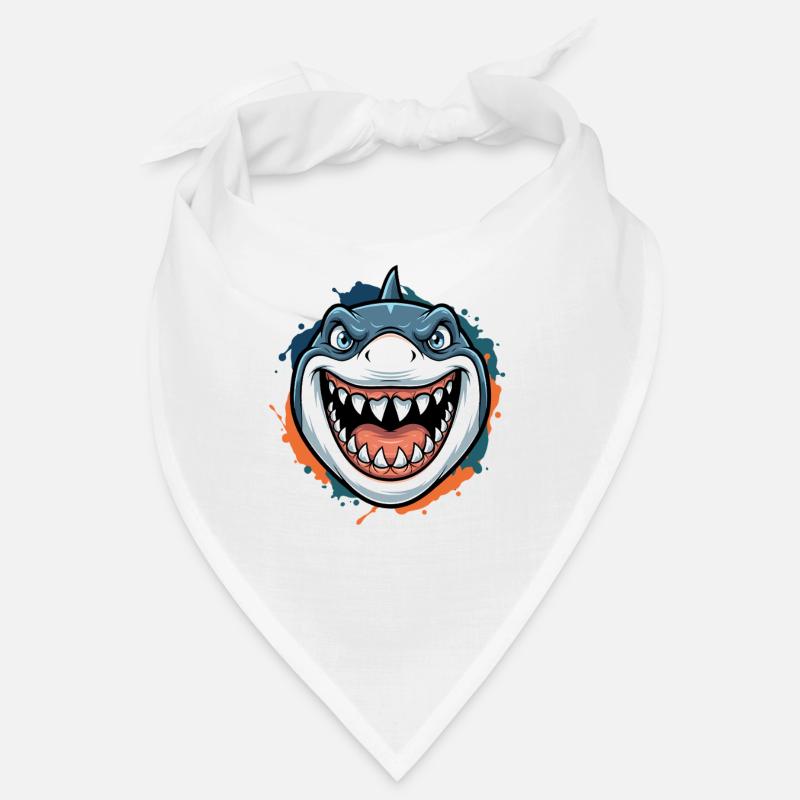 Dessin animé du requin souriant Bandana