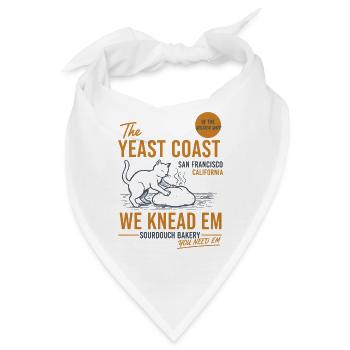 An der Hefeküste kneten wir sie Sauerteig - Bandana - Weiß - Vorne
