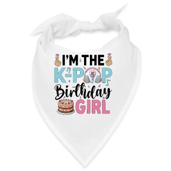 I'm The K-Pop Birthday Girl - Bandana - Weiß - Vorne