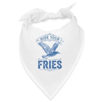 Versteck deine Pommes Vogel - Bandana - Weiß - Vorne