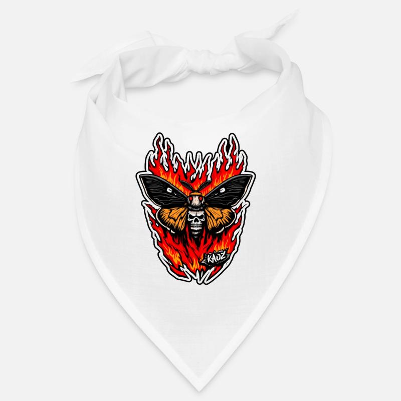 Flame Skull Moth Inferno Bandana