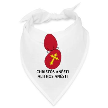 Christos Anesti Alithos Anesti Orthodoxes Ostern - Bandana - Weiß - Vorne