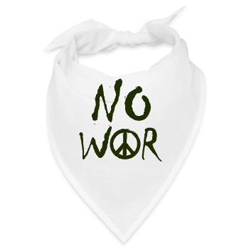 NO WAR – Statement für den Frieden gegen den Krieg - Bandana - Weiß - Vorne