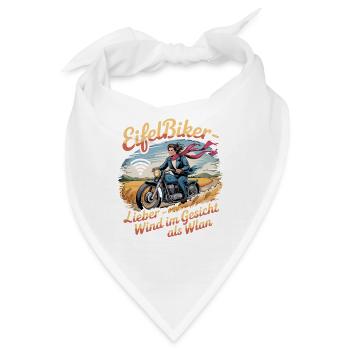  EifelBiker Lieber Wind Im Gesicht Als Wlan - Bandana - Weiß - Vorne