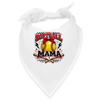 Softball Mama Spieltag Muttertags-Shirt - Bandana - Weiß - Vorne
