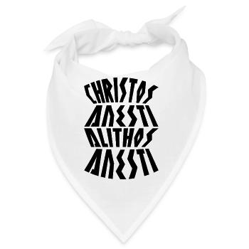 Griechisches Ostern Christos Anesti - Bandana - Weiß - Vorne
