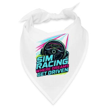 Sim Racing Wo Träume Gefahren Werden - Bandana - Weiß - Vorne