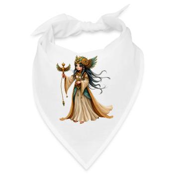Goldgeflügelte Königin - Bandana - Weiß - Vorne