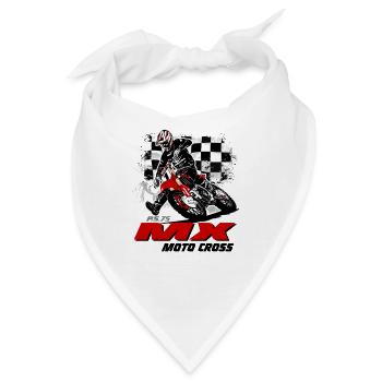 Moto Cross - Supercross - Motocross  - Bandana - Weiß - Vorne