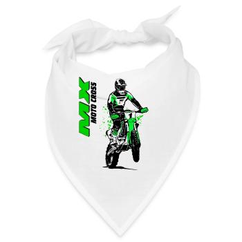 Moto Cross - Supercross - Motocross  - Bandana - Weiß - Vorne