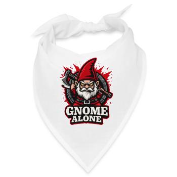 Böser Gnom, Dunkler Gnom, Goth-gnom, Lustiger Gnom - Bandana - Weiß - Vorne