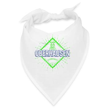 Oberhausen Stadt Deutschland Retro Zeche Souvenir - Bandana - Weiß - Vorne