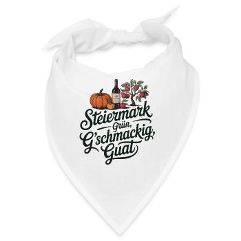  Steiermark Griin Gschmackig Guat Kürbis Apfelbaum - Bandana - Weiß - Vorne