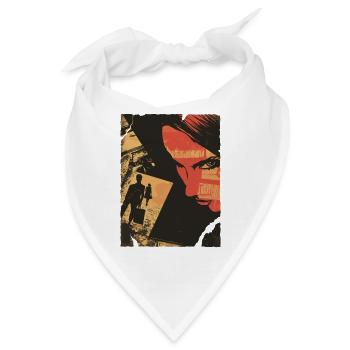 Noir-Collage-Porträt - Bandana - Weiß - Vorne