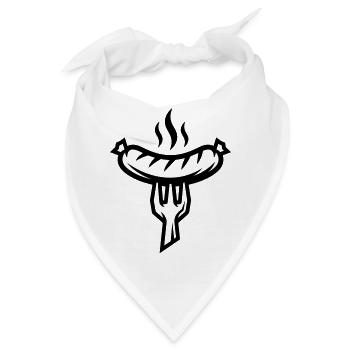 Wurst Bratwurst - Bandana - Weiß - Vorne