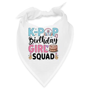 K-Pop Birthday Girl Squad - Bandana - Weiß - Vorne