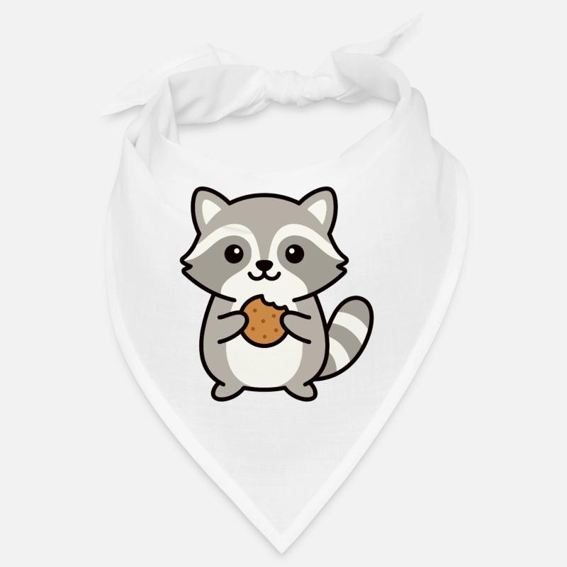 Raton laveur avec motif de dessin animé biscuit Bandana
