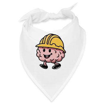 Brain Builder Schutzhelm - Bandana - Weiß - Vorne