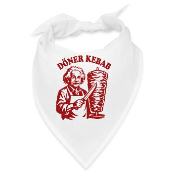 Döner Kebab - Einstein - Fast Food - Bandana - Weiß - Vorne