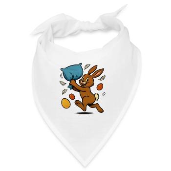 Hoppel-Hammer: Pillow Fight Ostern! - Bandana - Weiß - Vorne