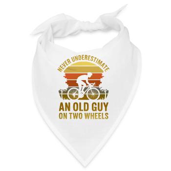 Retro Sunset Cyclist - Bandana - Weiß - Vorne