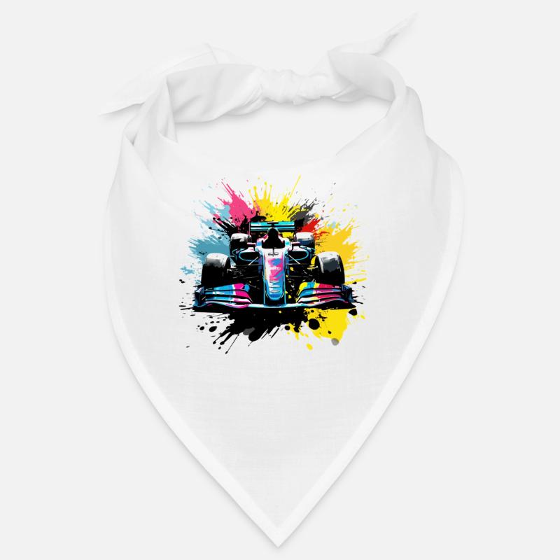 Pilote de course de voitures de course colorées à l’écran Bandana